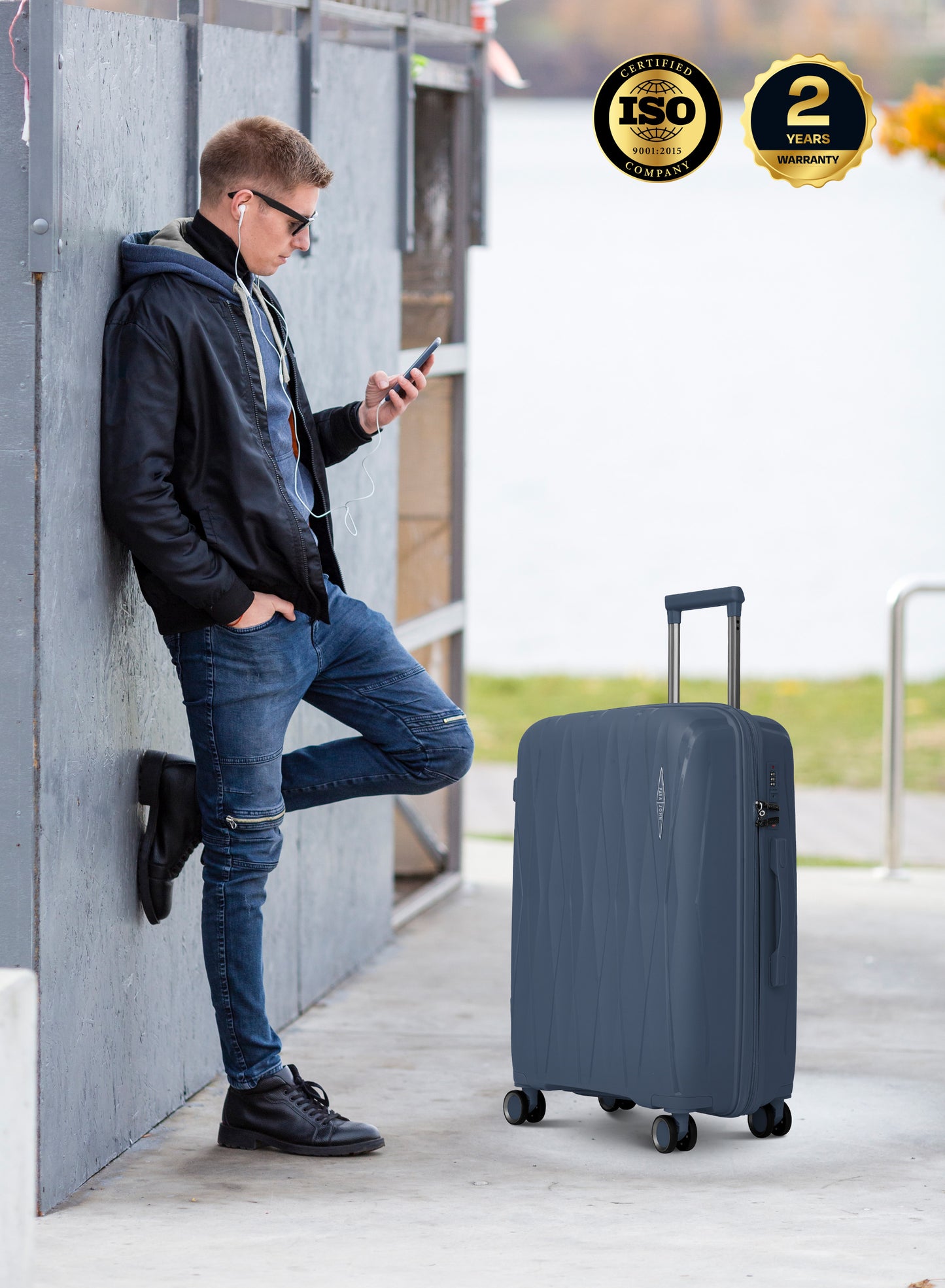 TRIACUT Series 3 Piece Premium Polypropylene Luggage Set