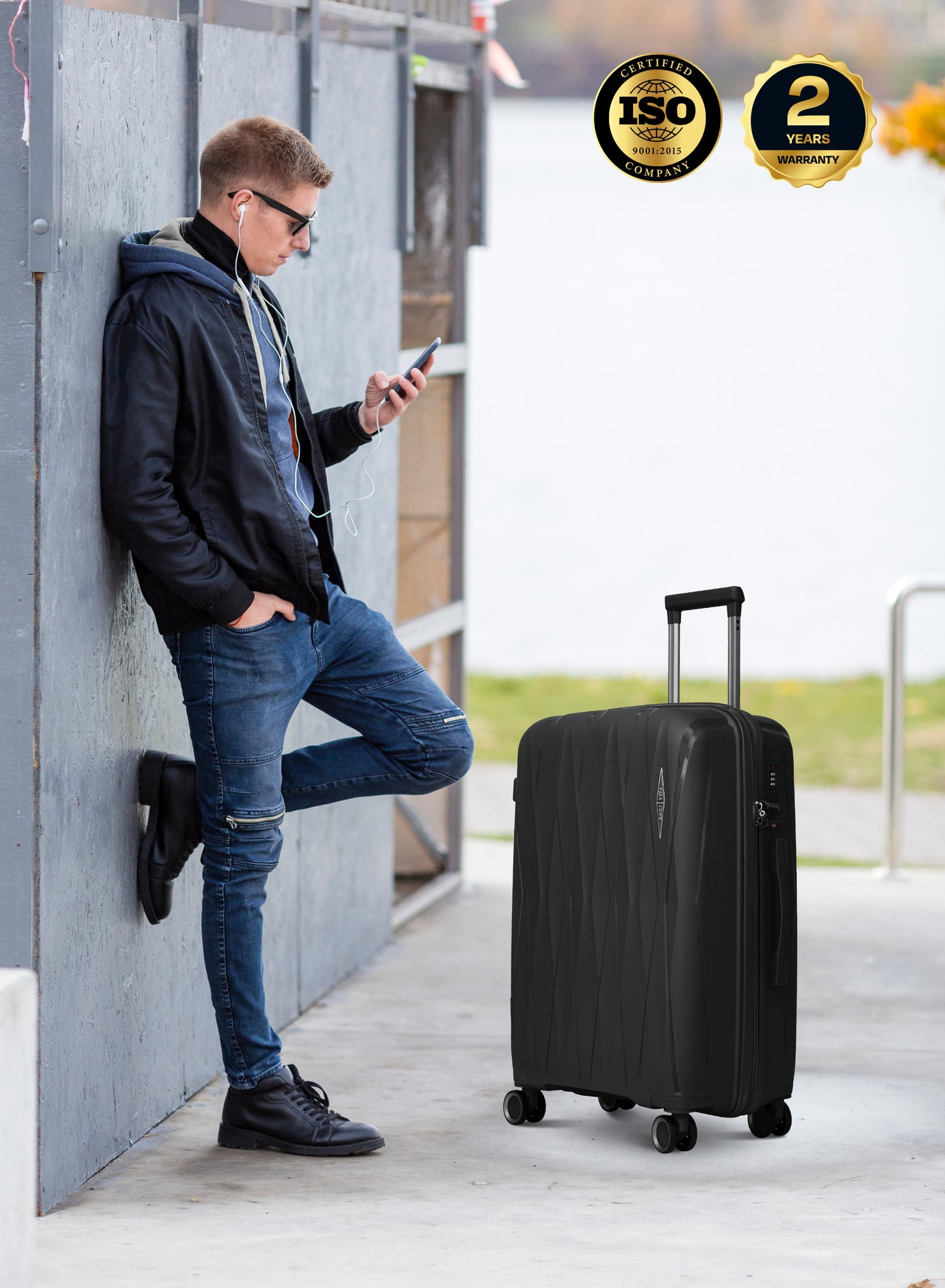 TRIACUT Series 3 Piece Premium Polypropylene Luggage Set