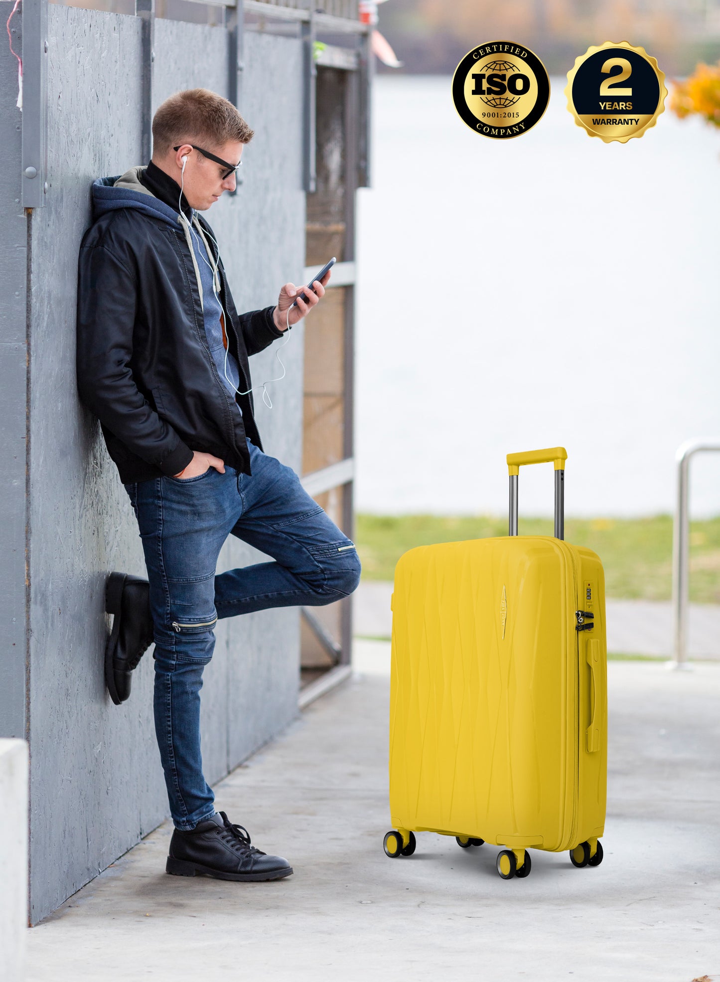 TRIACUT Series 3 Piece Premium Polypropylene Luggage Set