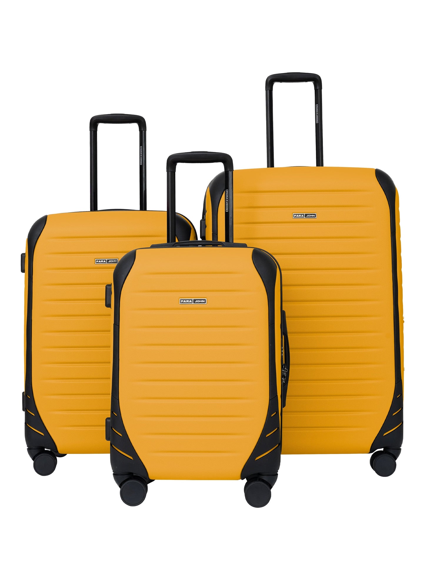 Para John Altiv 3-Piece Travel Set – Lightweight 100% PC Hard-Side Trolley Luggage with 360° Spinner Wheels, Durable & Stylish Suitcase Set  PARAJOHN UAE