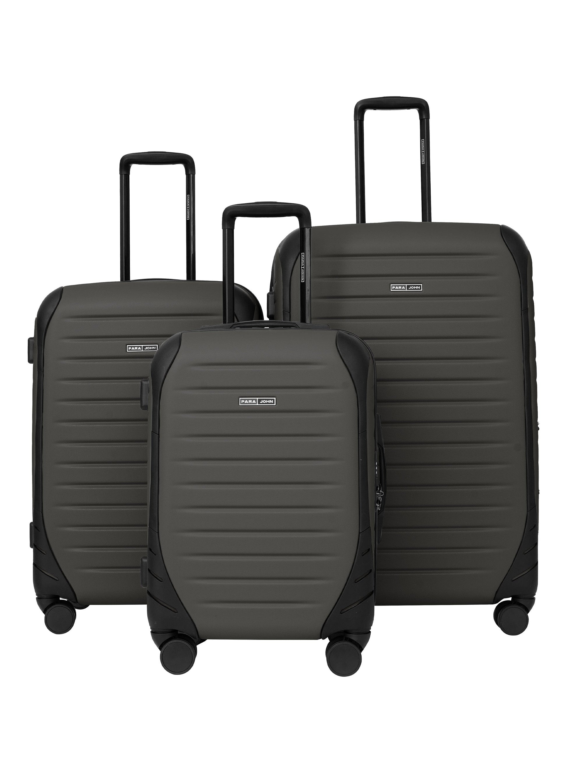 Para John Altiv 3-Piece Travel Set – Lightweight 100% PC Hard-Side Trolley Luggage with 360° Spinner Wheels, Durable & Stylish Suitcase Set  PARAJOHN UAE