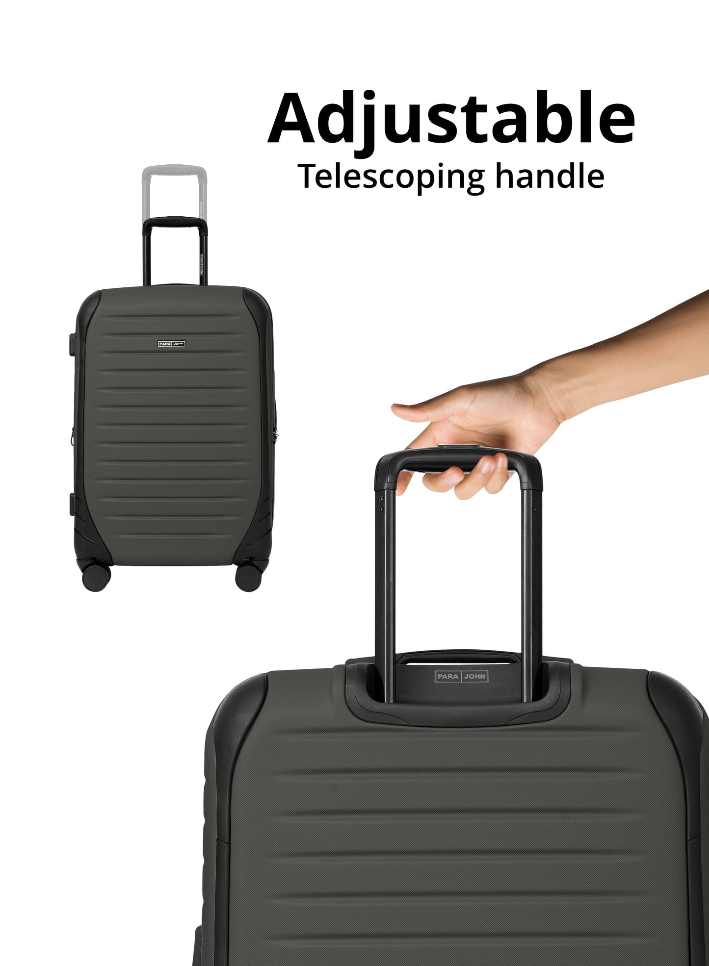 Para John Altiv 3-Piece Travel Set – Lightweight 100% PC Hard-Side Trolley Luggage with 360° Spinner Wheels, Durable & Stylish Suitcase Set  PARAJOHN UAE