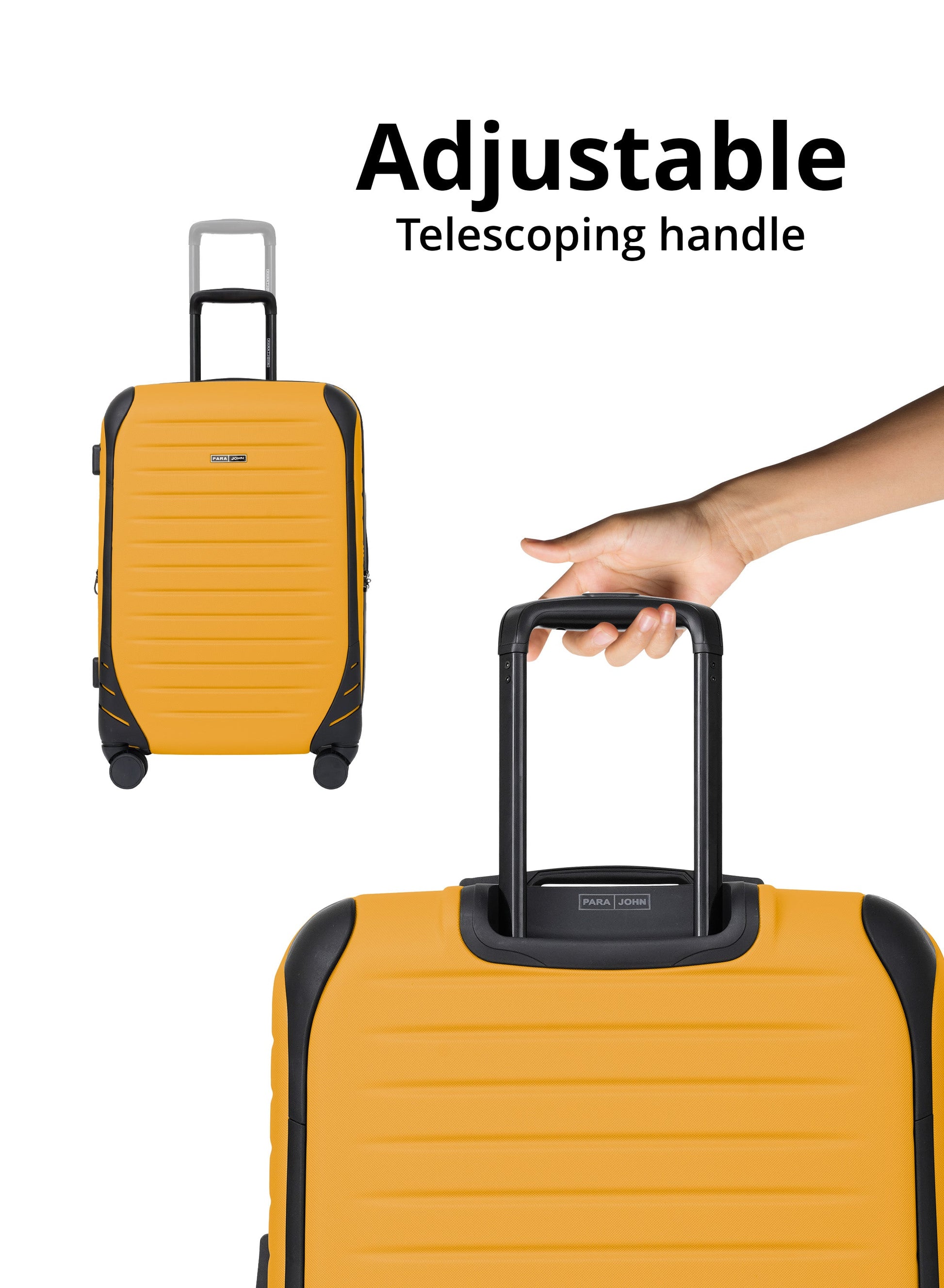 Para John Altiv 3-Piece Travel Set – Lightweight 100% PC Hard-Side Trolley Luggage with 360° Spinner Wheels, Durable & Stylish Suitcase Set  PARAJOHN UAE