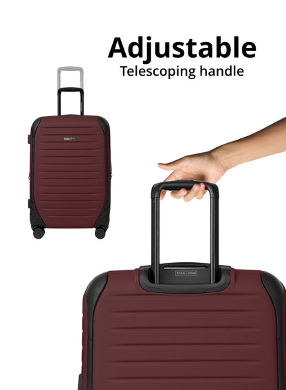 Para John Altiv 3-Piece Travel Set – Lightweight 100% PC Hard-Side Trolley Luggage with 360° Spinner Wheels, Durable & Stylish Suitcase Set  PARAJOHN UAE