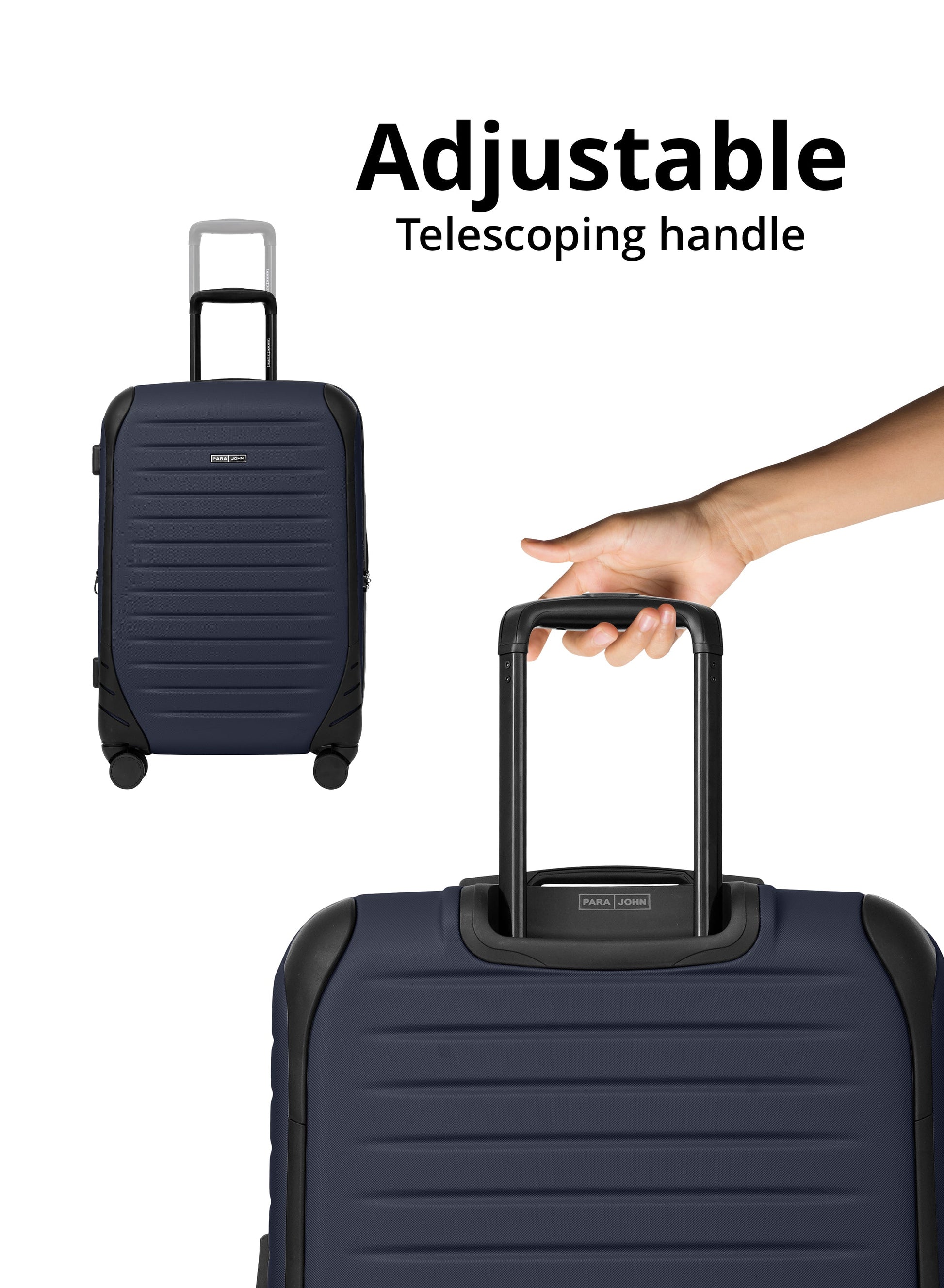 Para John Altiv 3-Piece Travel Set – Lightweight 100% PC Hard-Side Trolley Luggage with 360° Spinner Wheels, Durable & Stylish Suitcase Set  PARAJOHN UAE