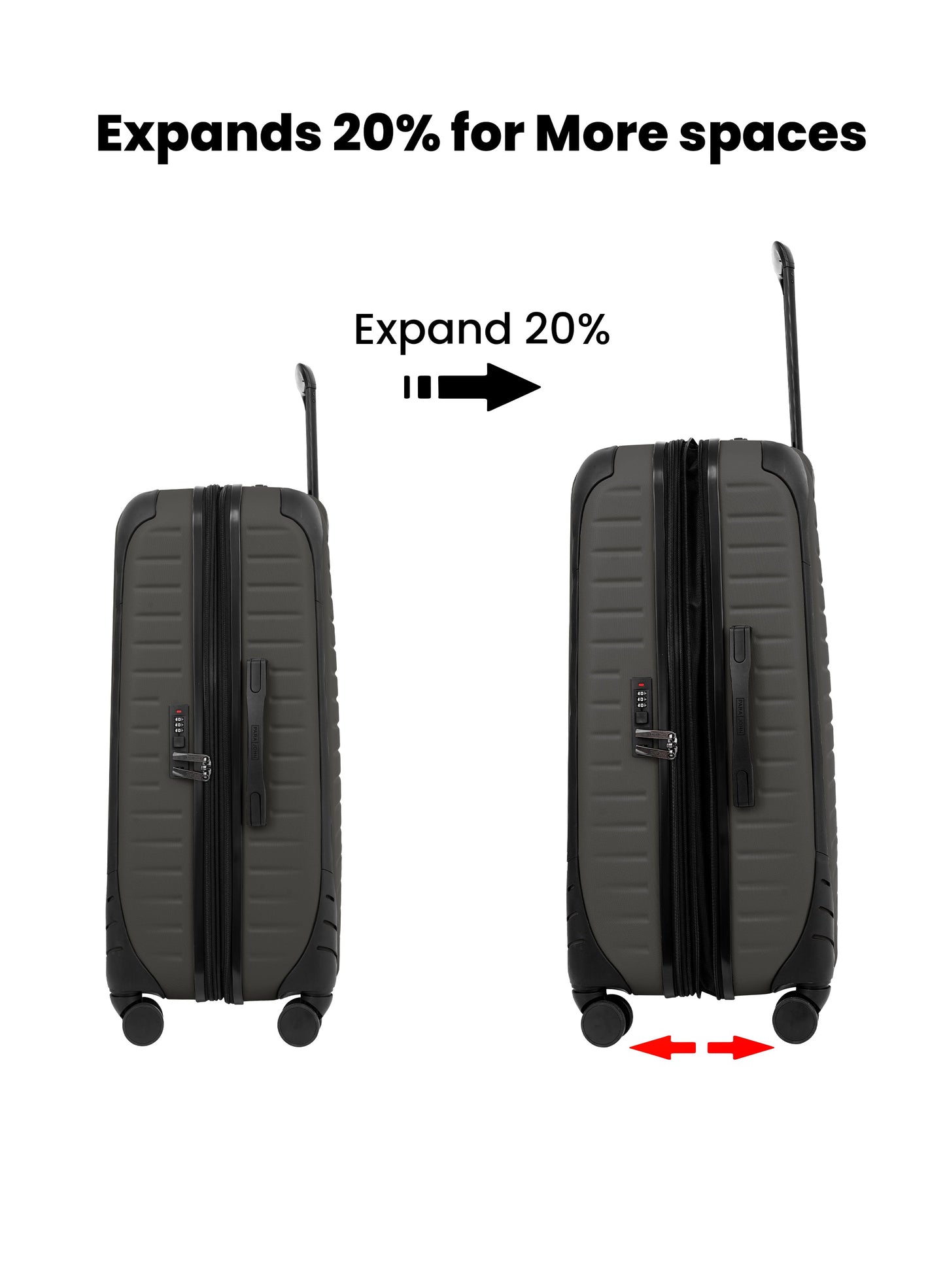 Para John Altiv 3-Piece Travel Set – Lightweight 100% PC Hard-Side Trolley Luggage with 360° Spinner Wheels, Durable & Stylish Suitcase Set  PARAJOHN UAE