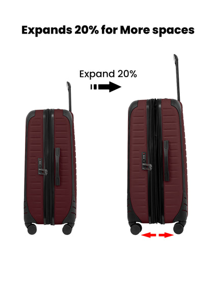 Para John Altiv 3-Piece Travel Set – Lightweight 100% PC Hard-Side Trolley Luggage with 360° Spinner Wheels, Durable & Stylish Suitcase Set  PARAJOHN UAE