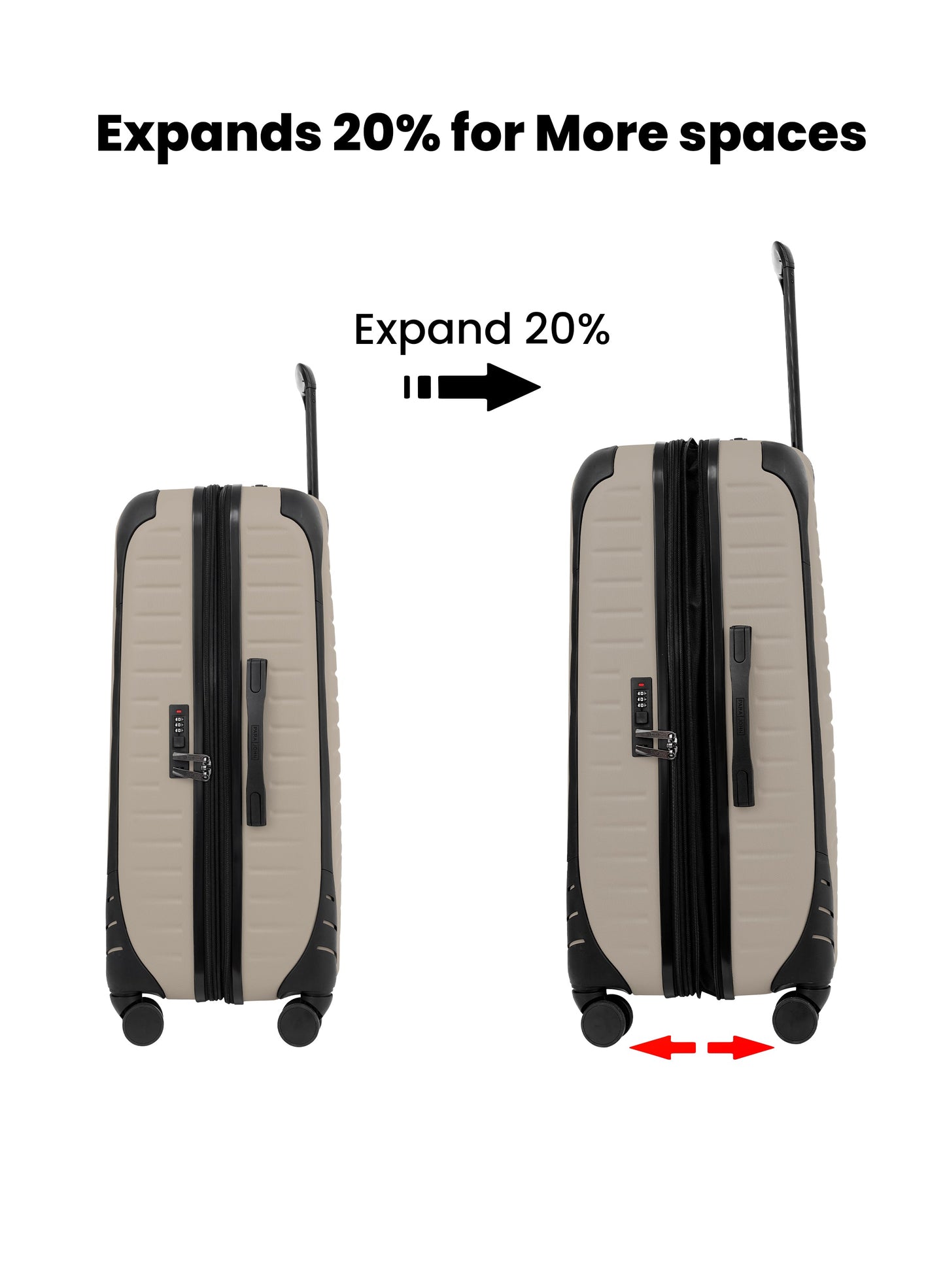 Para John Altiv 3-Piece Travel Set – Lightweight 100% PC Hard-Side Trolley Luggage with 360° Spinner Wheels, Durable & Stylish Suitcase Set  PARAJOHN UAE