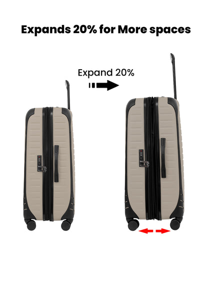 Para John Altiv 3-Piece Travel Set – Lightweight 100% PC Hard-Side Trolley Luggage with 360° Spinner Wheels, Durable & Stylish Suitcase Set  PARAJOHN UAE