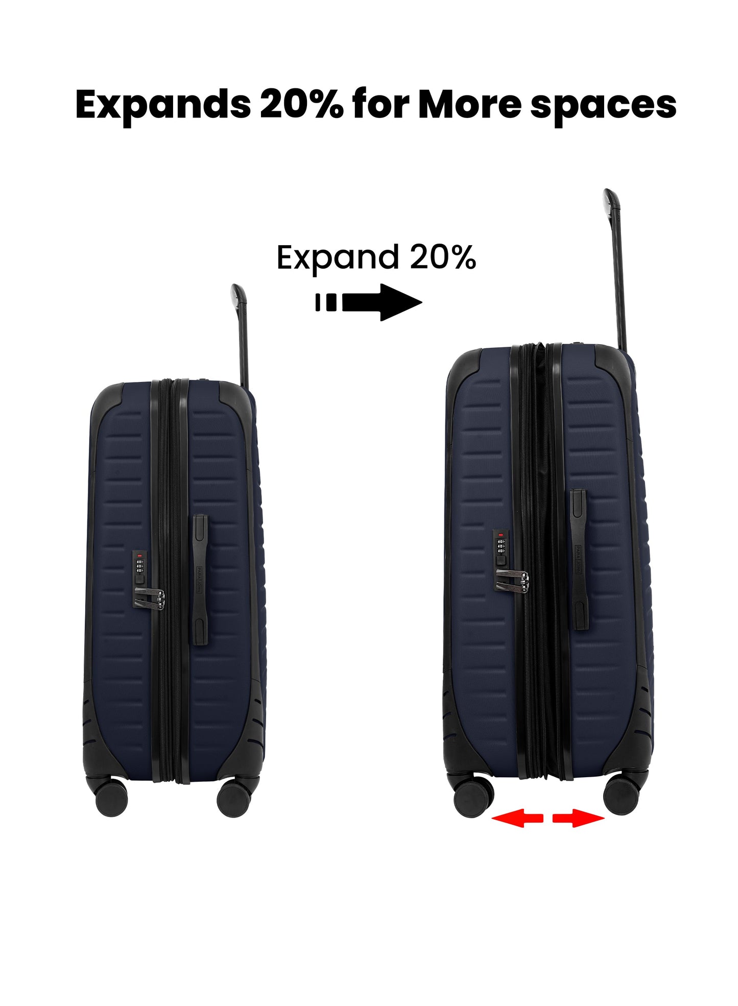 Para John Altiv 3-Piece Travel Set – Lightweight 100% PC Hard-Side Trolley Luggage with 360° Spinner Wheels, Durable & Stylish Suitcase Set  PARAJOHN UAE