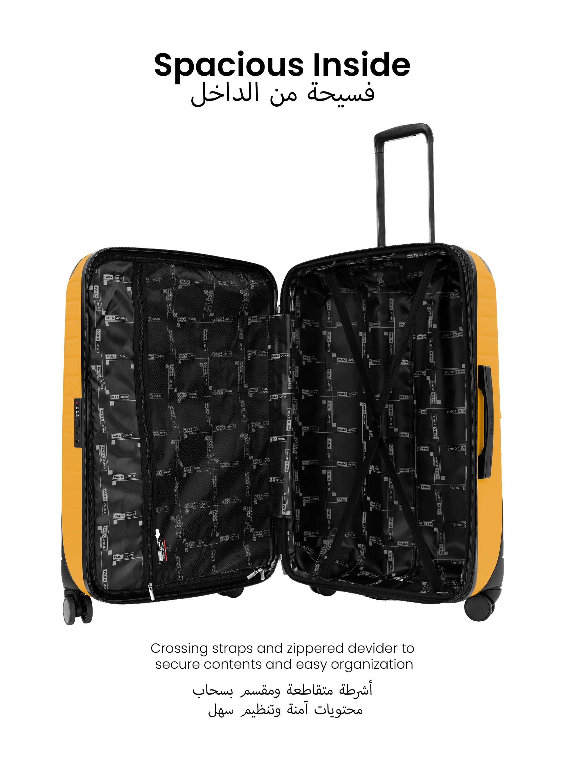 Para John Altiv 3-Piece Travel Set – Lightweight 100% PC Hard-Side Trolley Luggage with 360° Spinner Wheels, Durable & Stylish Suitcase Set  PARAJOHN UAE