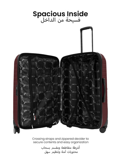 Para John Altiv 3-Piece Travel Set – Lightweight 100% PC Hard-Side Trolley Luggage with 360° Spinner Wheels, Durable & Stylish Suitcase Set  PARAJOHN UAE
