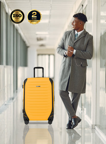 Para John Altiv 3-Piece Travel Set – Lightweight 100% PC Hard-Side Trolley Luggage with 360° Spinner Wheels, Durable & Stylish Suitcase Set  PARAJOHN UAE
