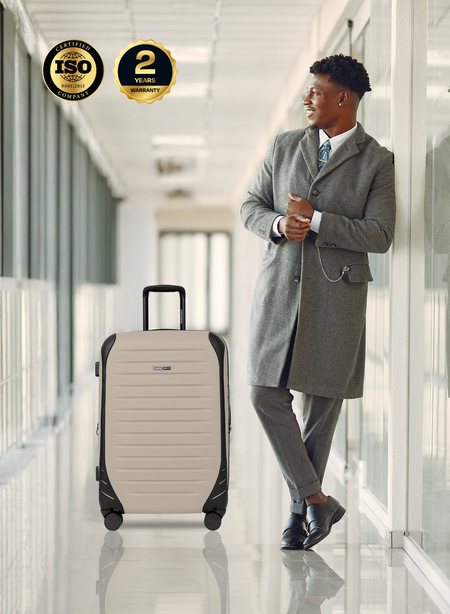 Para John Altiv 3-Piece Travel Set – Lightweight 100% PC Hard-Side Trolley Luggage with 360° Spinner Wheels, Durable & Stylish Suitcase Set  PARAJOHN UAE