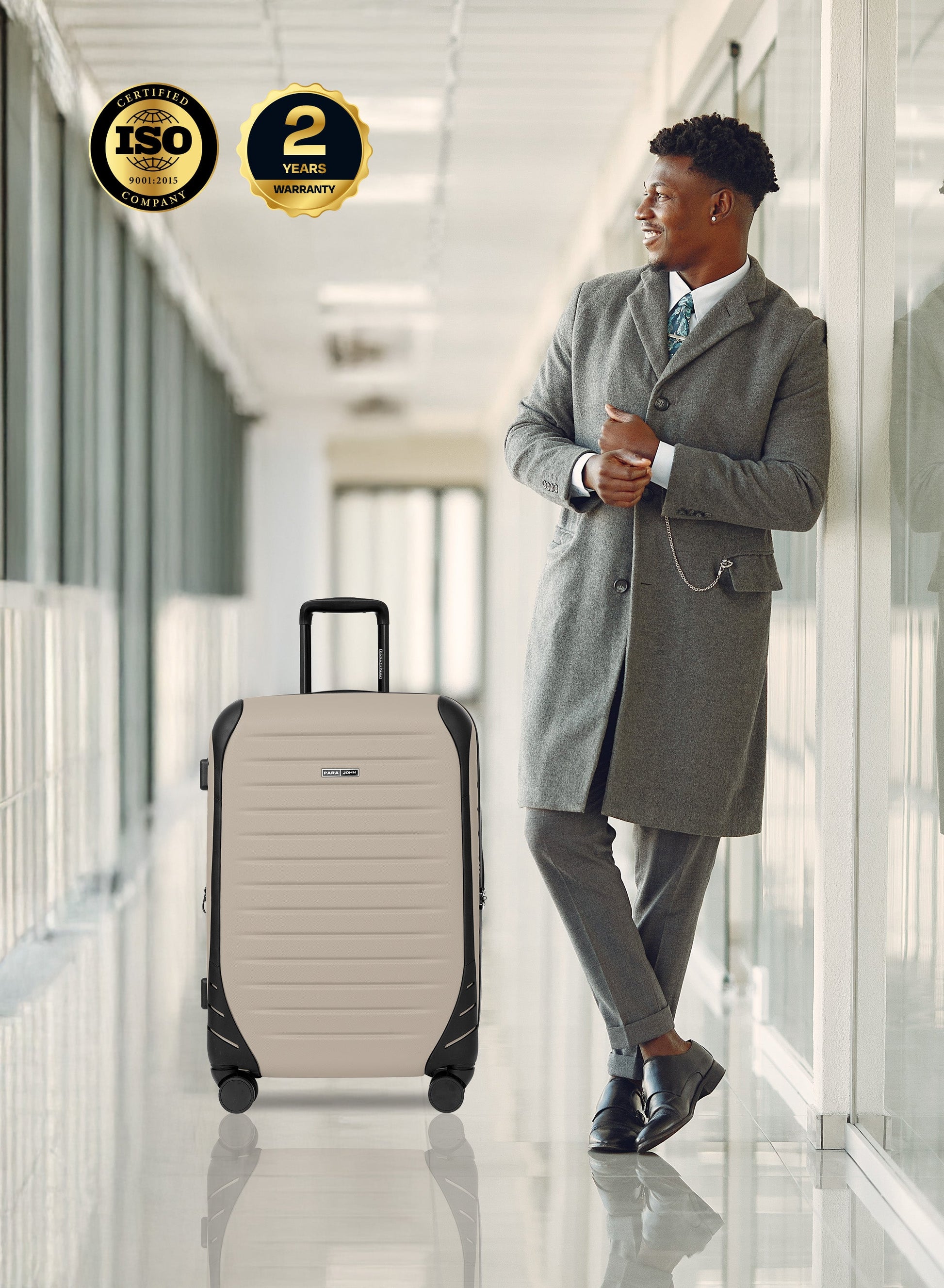 Para John Altiv 3-Piece Travel Set – Lightweight 100% PC Hard-Side Trolley Luggage with 360° Spinner Wheels, Durable & Stylish Suitcase Set  PARAJOHN UAE