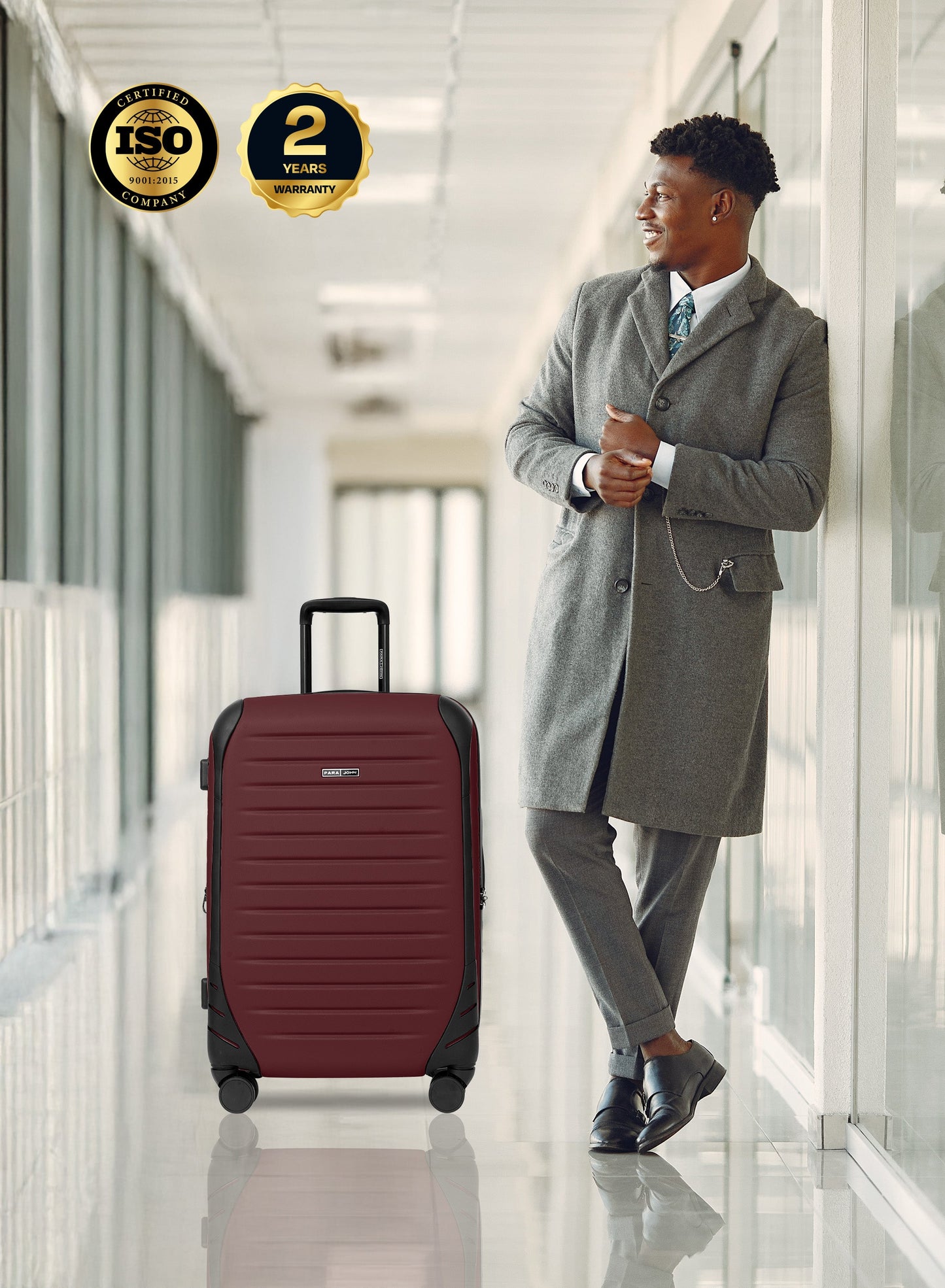 Para John Altiv 3-Piece Travel Set – Lightweight 100% PC Hard-Side Trolley Luggage with 360° Spinner Wheels, Durable & Stylish Suitcase Set  PARAJOHN UAE