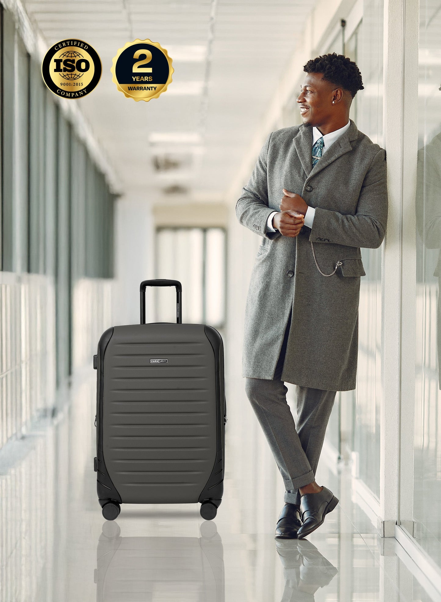 Para John Altiv 3-Piece Travel Set – Lightweight 100% PC Hard-Side Trolley Luggage with 360° Spinner Wheels, Durable & Stylish Suitcase Set  PARAJOHN UAE