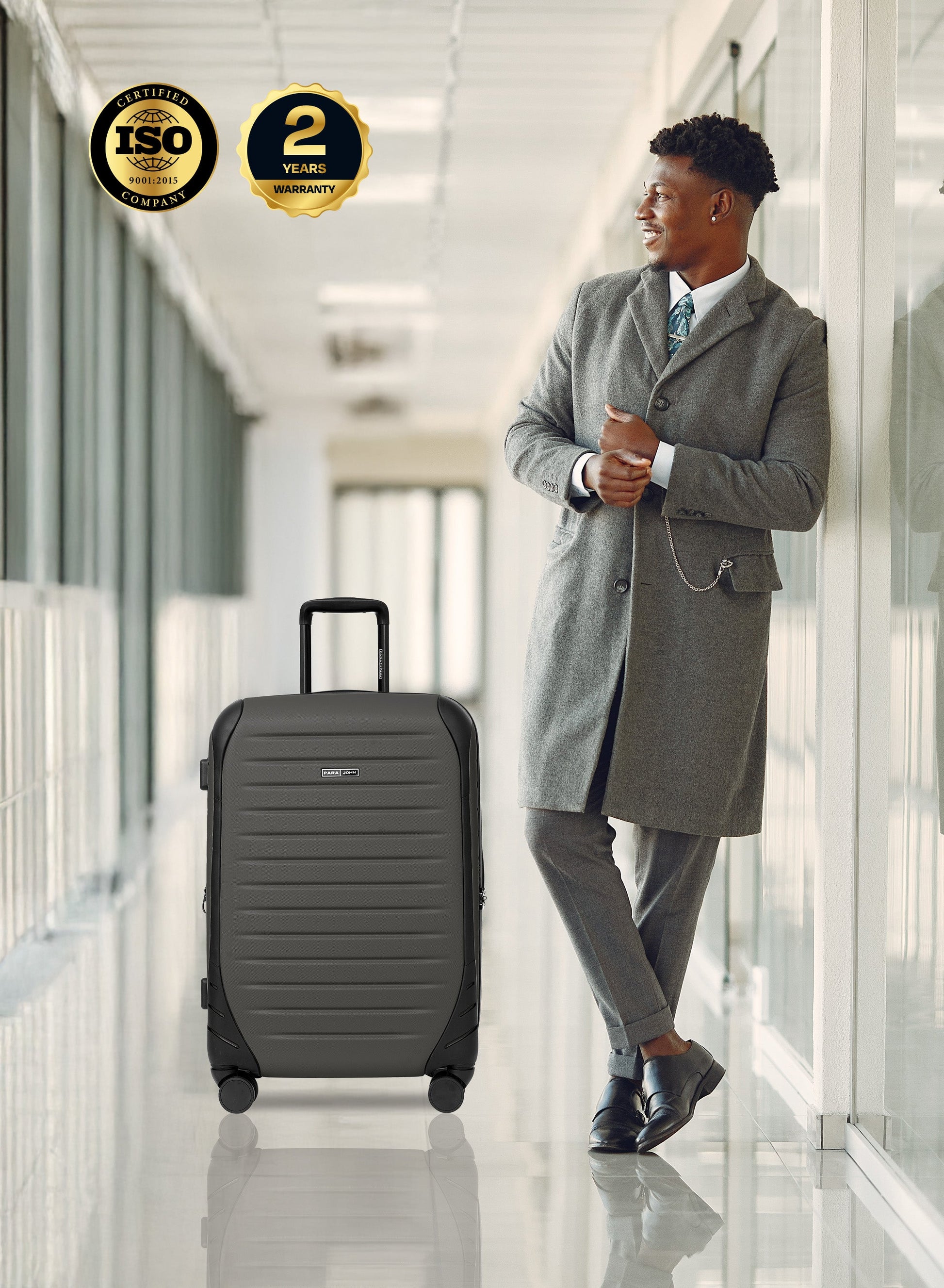 Para John Altiv 3-Piece Travel Set – Lightweight 100% PC Hard-Side Trolley Luggage with 360° Spinner Wheels, Durable & Stylish Suitcase Set  PARAJOHN UAE
