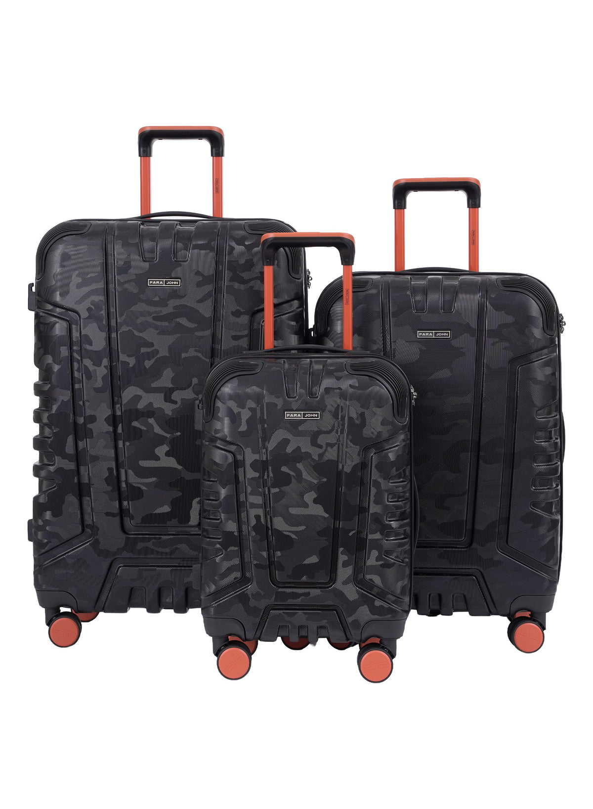 Parajohn EmberTrail ABS Set of 3 Luggage | Lightweight Small 10KG, Medium 20KG & Large 30KG 8 Wheels Trolley Hardsided Travel Suitcase  PARAJOHN UAE