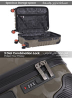 Parajohn EmberTrail ABS Set of 3 Luggage | Lightweight Small 10KG, Medium 20KG & Large 30KG 8 Wheels Trolley Hardsided Travel Suitcase  PARAJOHN UAE