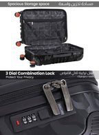 Parajohn EmberTrail ABS Set of 3 Luggage | Lightweight Small 10KG, Medium 20KG & Large 30KG 8 Wheels Trolley Hardsided Travel Suitcase  PARAJOHN UAE