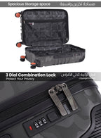 Parajohn EmberTrail ABS Set of 3 Luggage | Lightweight Small 10KG, Medium 20KG & Large 30KG 8 Wheels Trolley Hardsided Travel Suitcase  PARAJOHN UAE