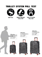 Parajohn EmberTrail ABS Set of 3 Luggage | Lightweight Small 10KG, Medium 20KG & Large 30KG 8 Wheels Trolley Hardsided Travel Suitcase  PARAJOHN UAE