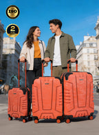 Parajohn EmberTrail ABS Set of 3 Luggage | Lightweight Small 10KG, Medium 20KG & Large 30KG 8 Wheels Trolley Hardsided Travel Suitcase  PARAJOHN UAE