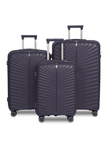 Parajohn Skyridge 3-Piece Anti Theft PP Luggage Set Lightweight Small 10KG, Medium 20KG & Large 30KG ABS 8 Wheels Trolley Hardsided Travel Suitcase  PARAJOHN UAE