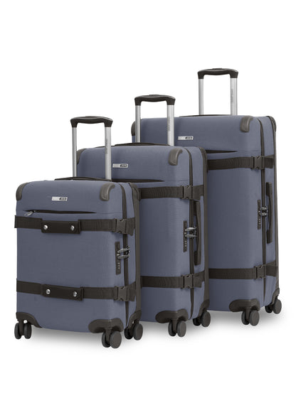 Parajohn Retro Series 3 Piece Lightweight Luggage Set | Small 10KG, Medium 20KG & Large 30KG ABS 8 Wheels Luggage