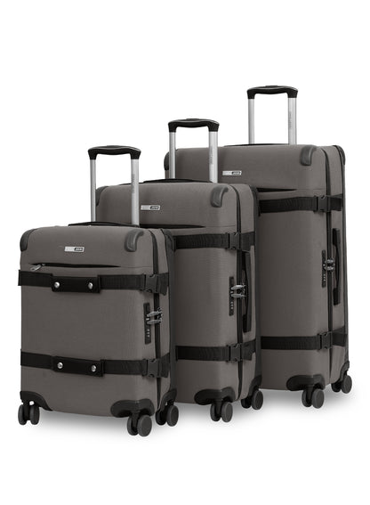 Parajohn Retro Series 3 Piece Lightweight Luggage Set | Small 10KG, Medium 20KG & Large 30KG ABS 8 Wheels Luggage