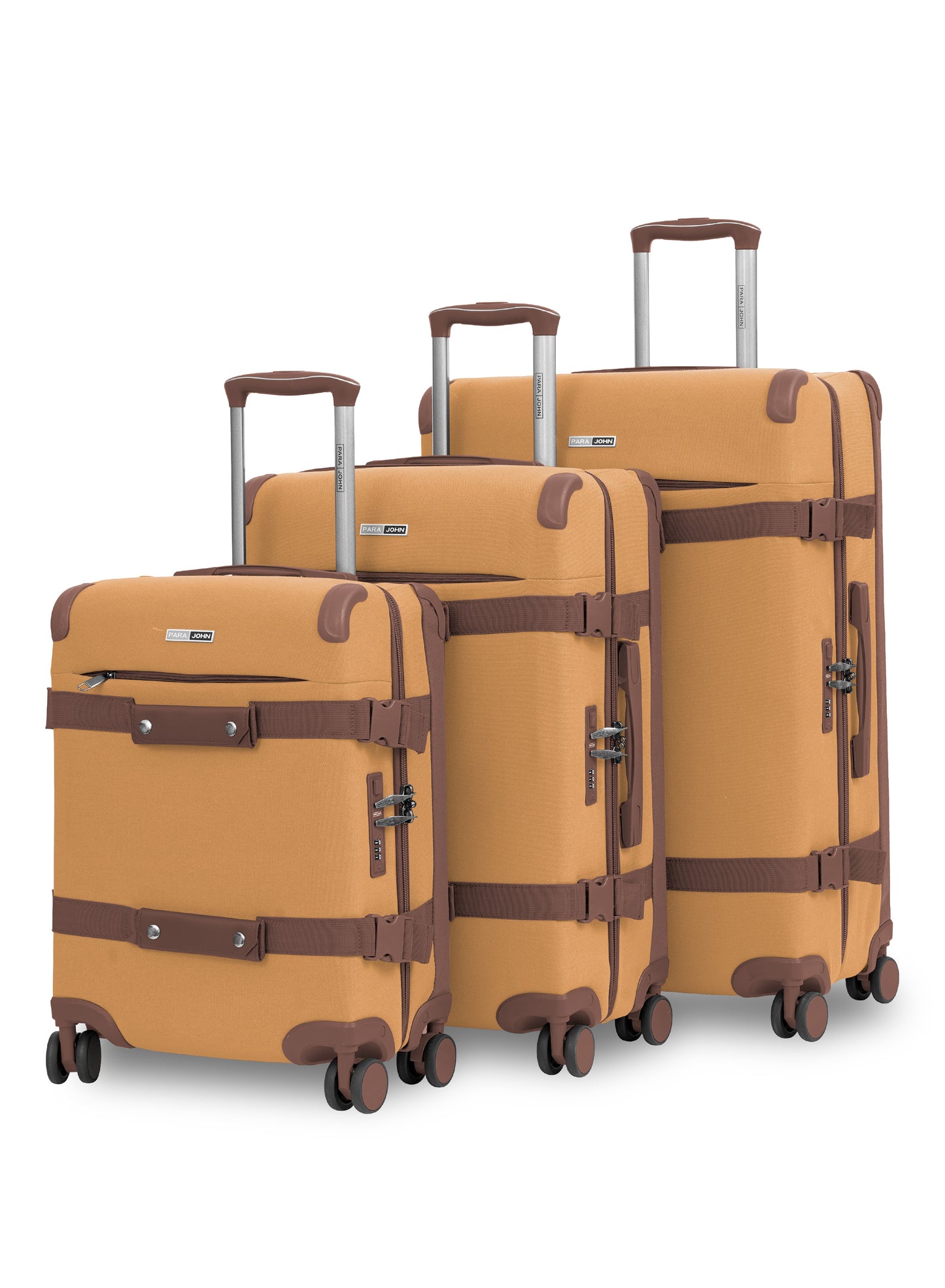 Parajohn Retro Series 3 Piece Lightweight Luggage Set | Small 10KG, Medium 20KG & Large 30KG ABS 8 Wheels Luggage