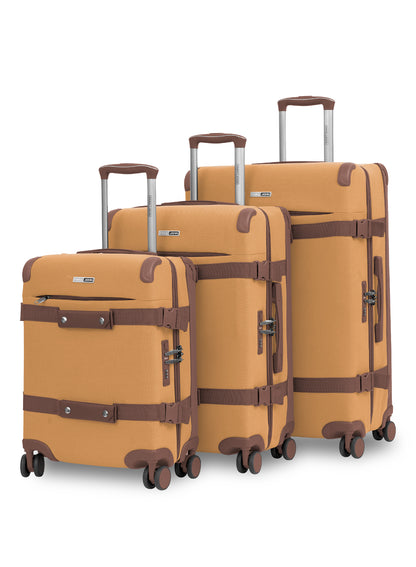 Parajohn Retro Series 3 Piece Lightweight Luggage Set | Small 10KG, Medium 20KG & Large 30KG ABS 8 Wheels Luggage