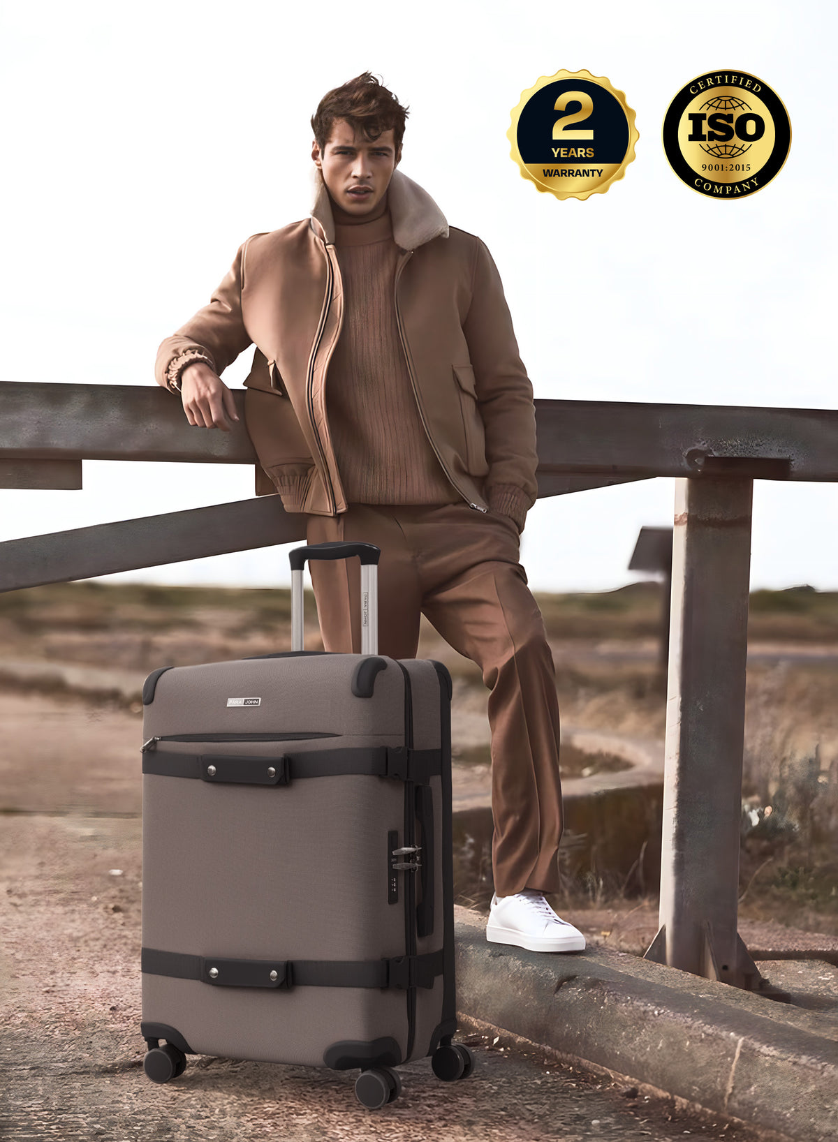 Parajohn Retro Vintage Style ABS Luggage Bags, Set of 3