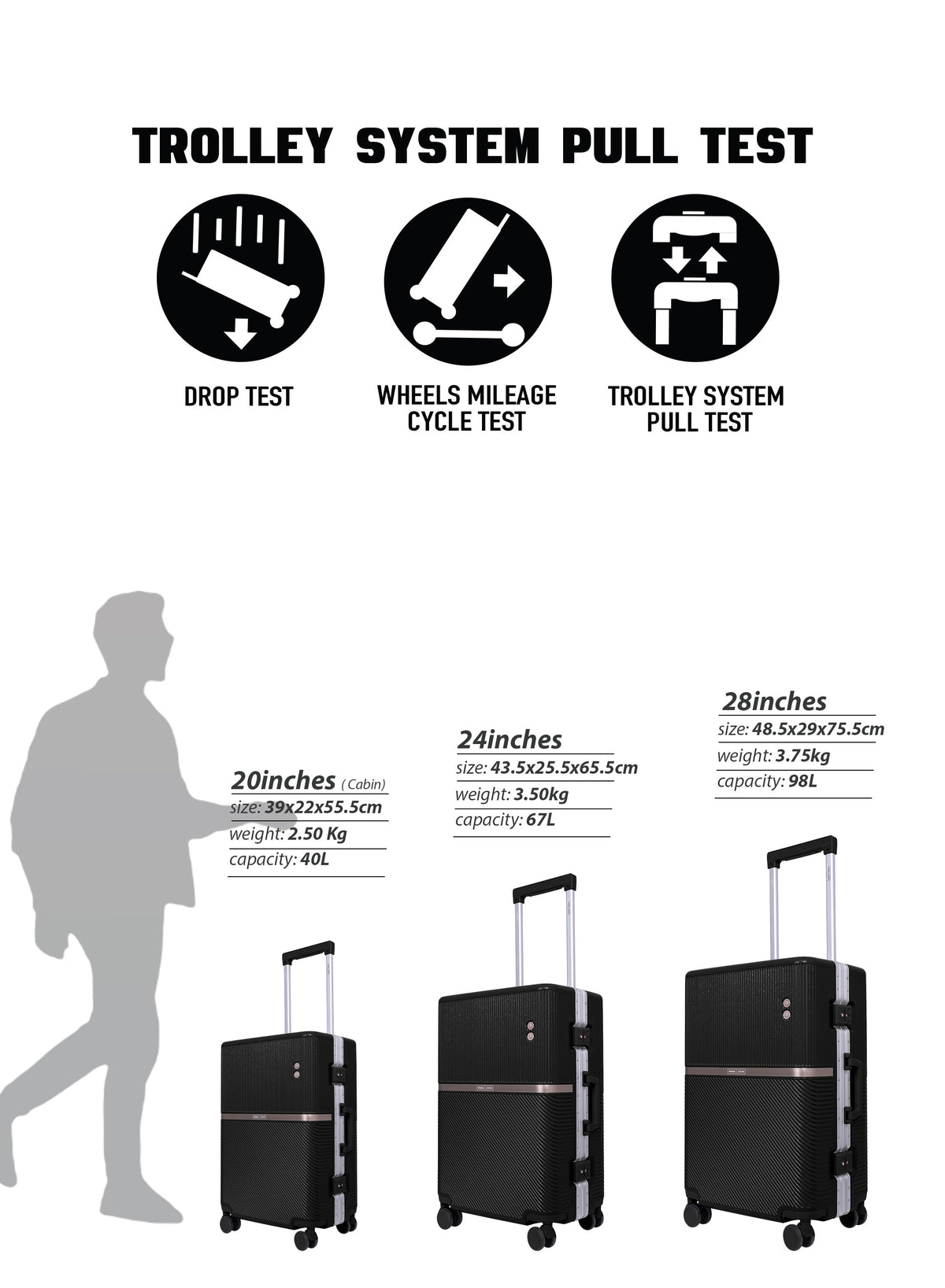 Parajohn PRIMEVAULT - Zipperless PC Luggage Set of 3  PARAJOHN UAE