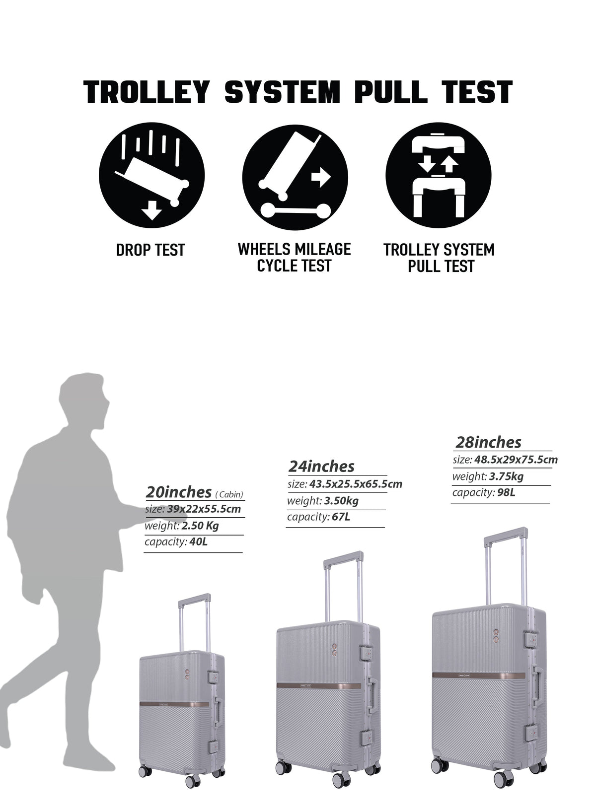 Parajohn PRIMEVAULT - Zipperless PC Luggage Set of 3  PARAJOHN UAE