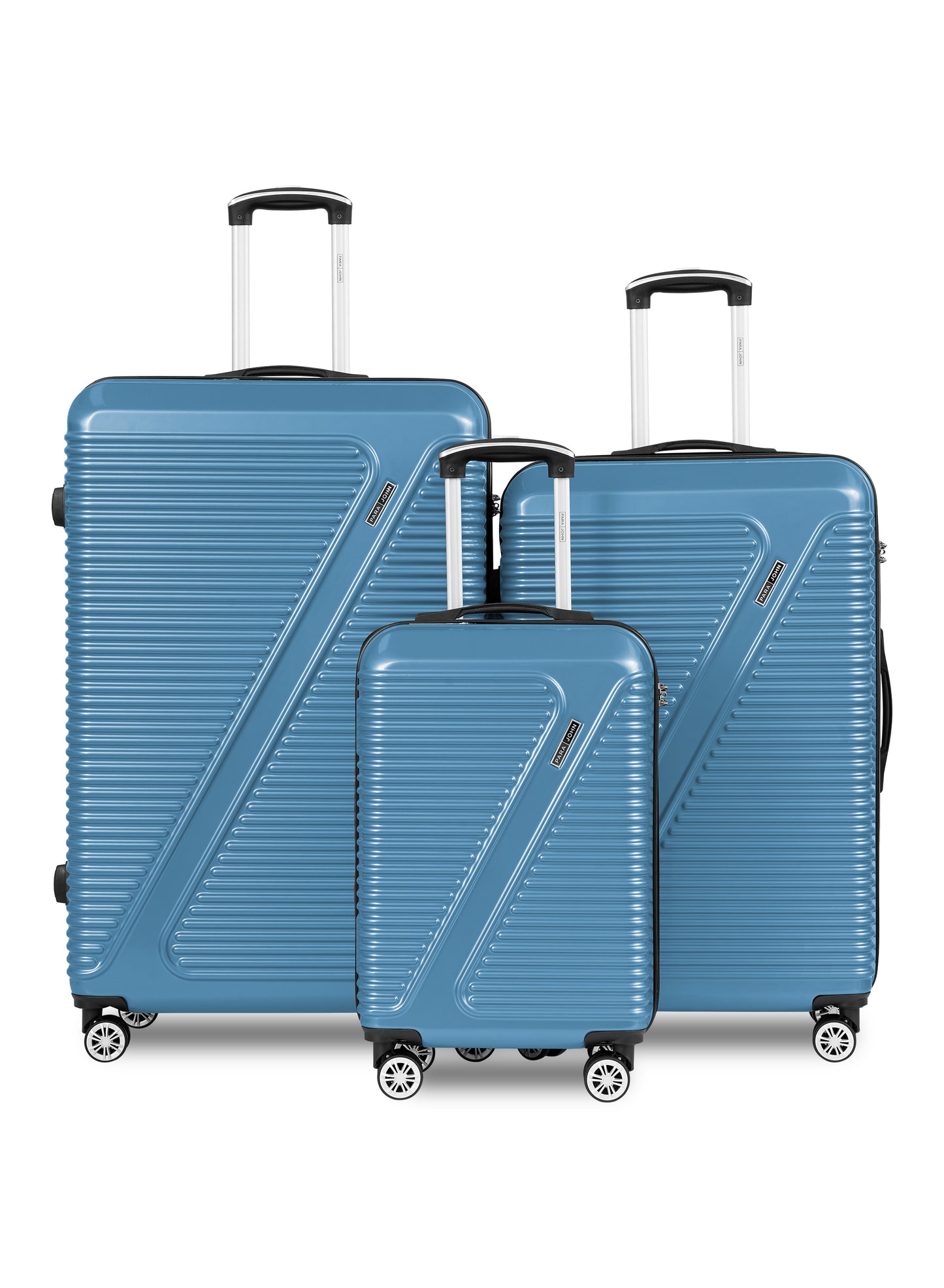 Parajohn Aeris 3-Piece Set ABS+PC Luggage Set Lightweight Small 10KG, Medium 20KG & Large 30KG 8 Wheels Trolley Hardsided Travel Suitcase