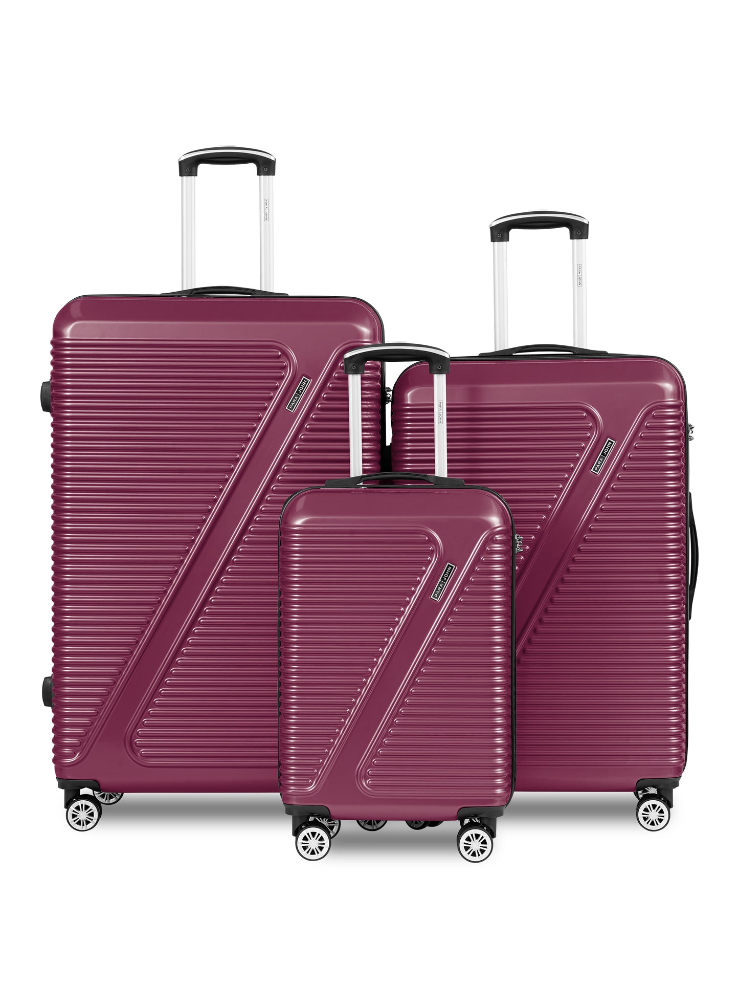 Parajohn Aeris 3-Piece Set ABS+PC Luggage Set Lightweight Small 10KG, Medium 20KG & Large 30KG 8 Wheels Trolley Hardsided Travel Suitcase
