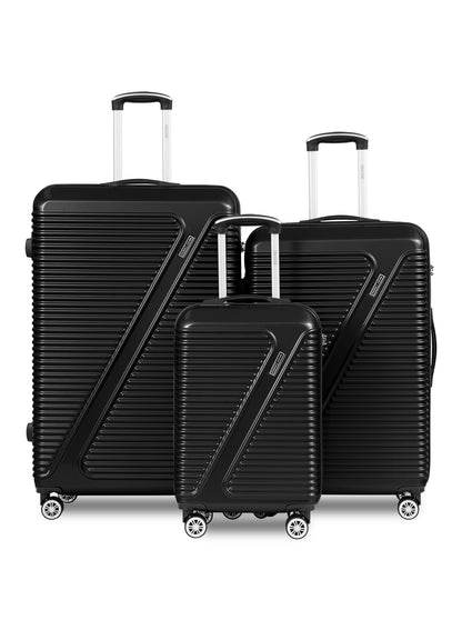 Parajohn Aeris 3-Piece Set ABS+PC Luggage Set Lightweight Small 10KG, Medium 20KG & Large 30KG 8 Wheels Trolley Hardsided Travel Suitcase