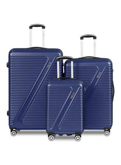 Parajohn Aeris 3-Piece Set ABS+PC Luggage Set Lightweight Small 10KG, Medium 20KG & Large 30KG 8 Wheels Trolley Hardsided Travel Suitcase