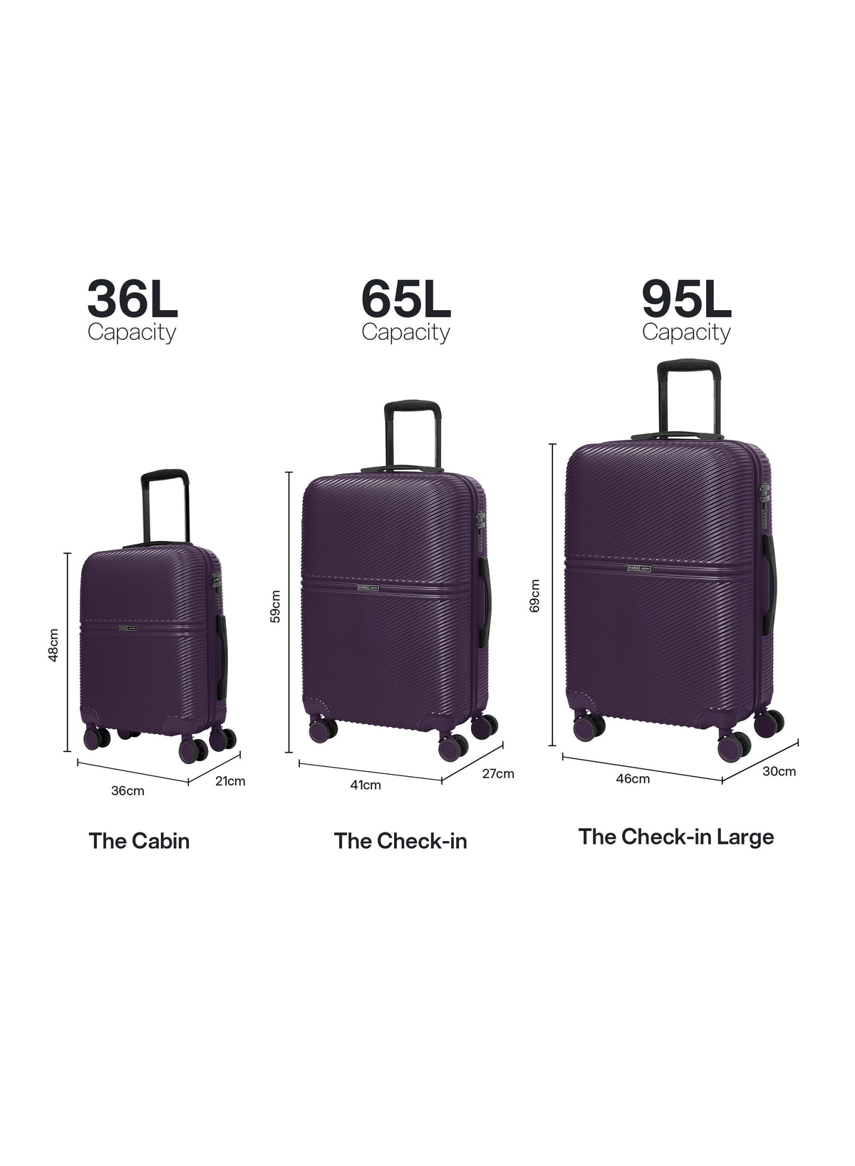 Parajohn STRATO - 8-Wheel PC Luggage Set of 3  PARAJOHN UAE