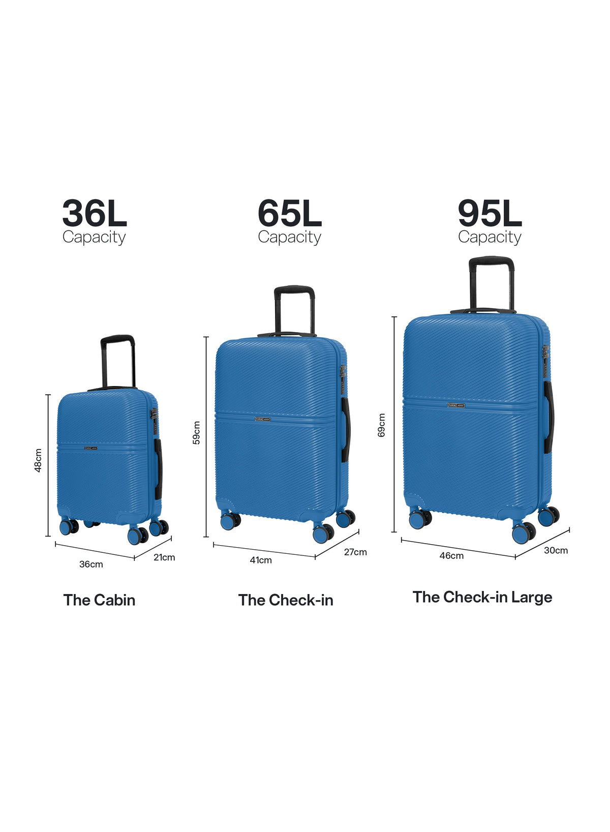 Parajohn STRATO - 8-Wheel PC Luggage Set of 3  PARAJOHN UAE