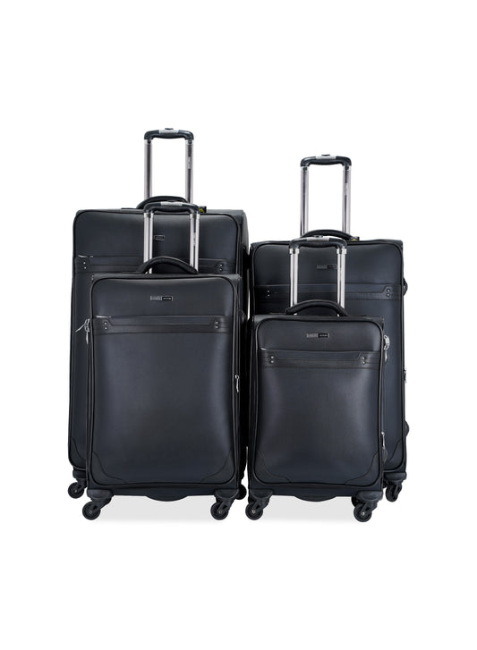 BigBolt 4-Piece PU Leather Premium Luggage Trolley Set