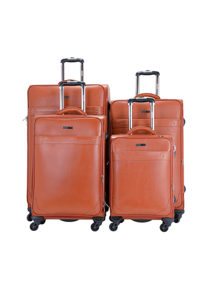 BigBolt 4-Piece PU Leather Premium Luggage Trolley Set