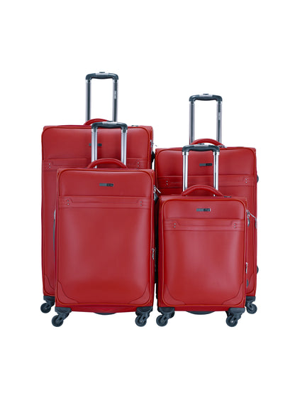 BigBolt 4-Piece PU Leather Premium Luggage Trolley Set