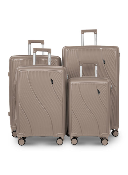WAVEX Series 4-Piece Premium Polypropylene Luggage Set
