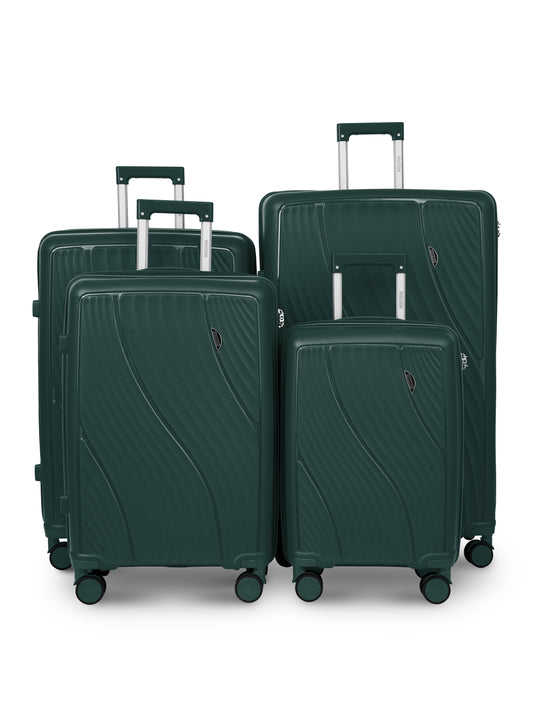 WAVEX Series 4-Piece Premium Polypropylene Luggage Set