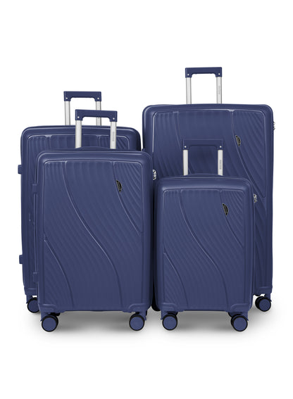 WAVEX Series 4-Piece Premium Polypropylene Luggage Set