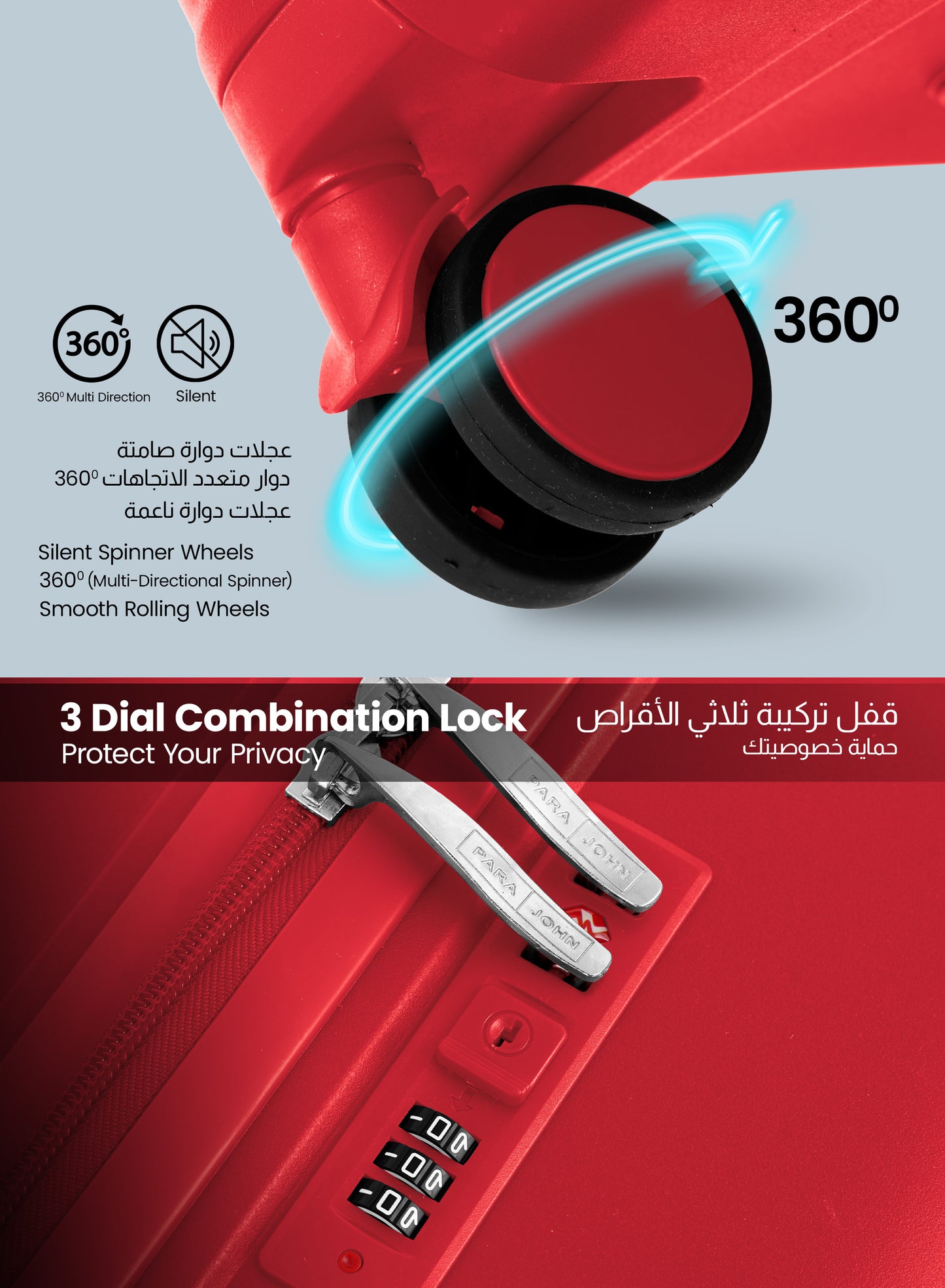 WAVEX Series 4-Piece Premium Polypropylene Luggage Set