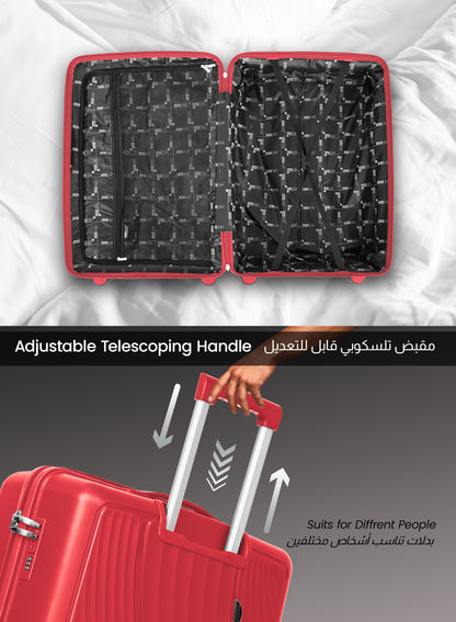 WAVEX Series 4-Piece Premium Polypropylene Luggage Set